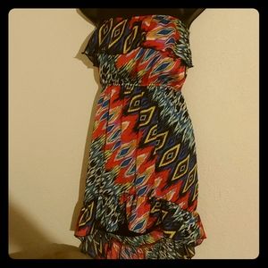 City Triangles Boho Strapless Dress